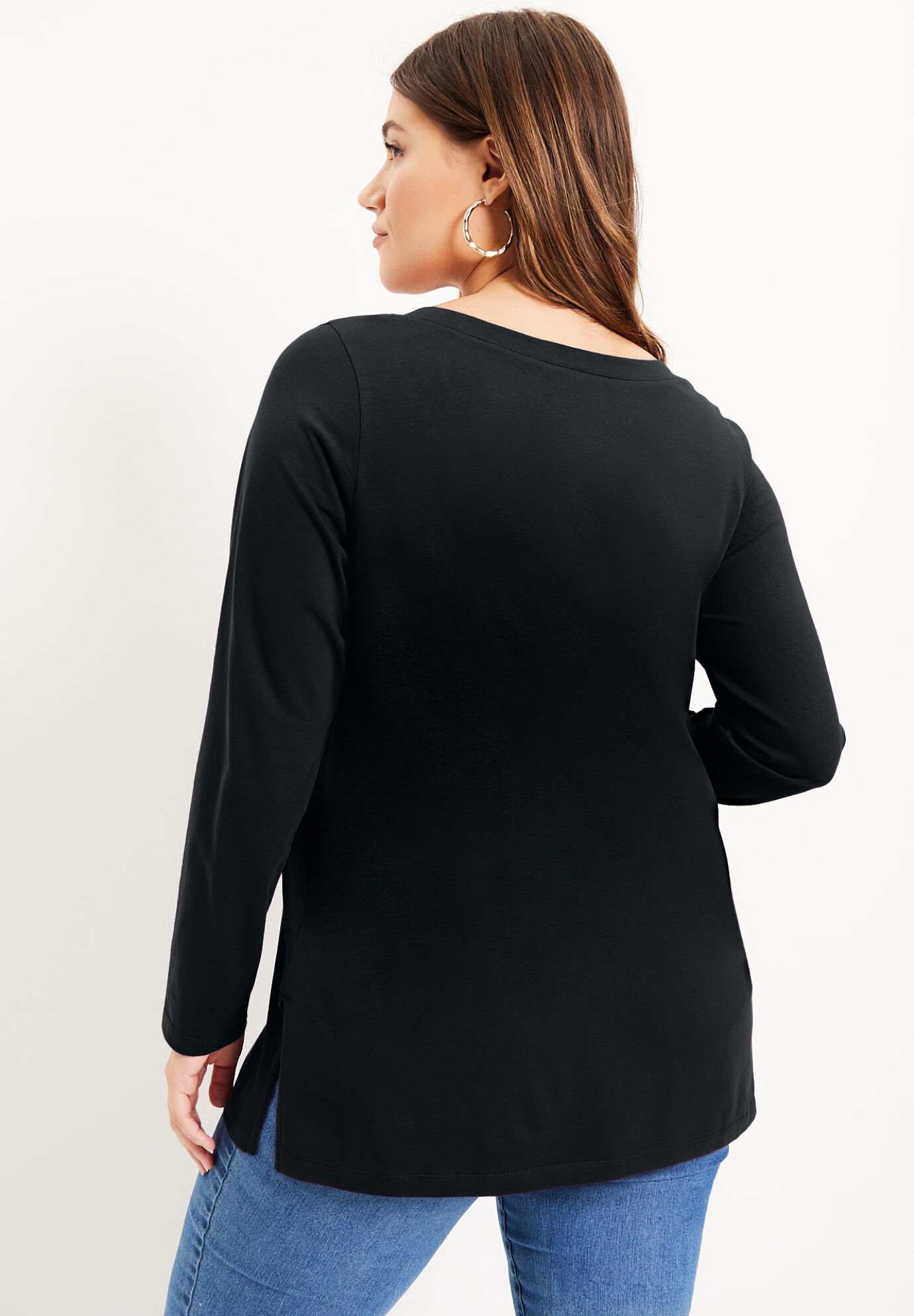 Long-Sleeve V-Neck One + Only Tunic | June And Vie